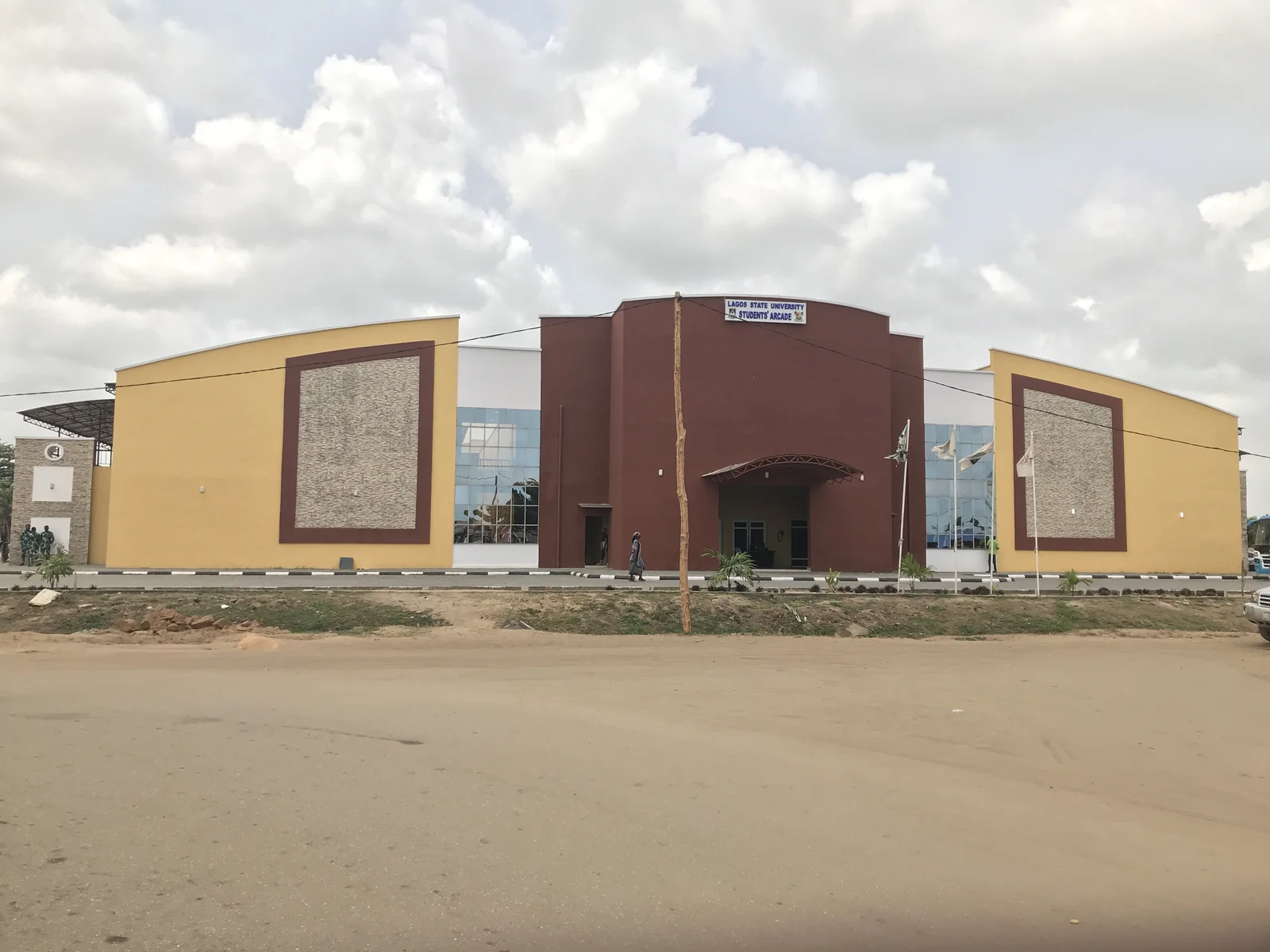 The Students’ Arcade building at Lagos State University, Ojo, on a cloudy day