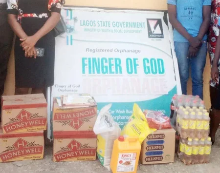 Donations for a registered orphanage home in Lagos.